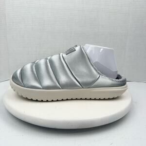 Nike Burrow SE Womens Metallic Silver Slip On Slides Slipper Shoes Size 10 NEW